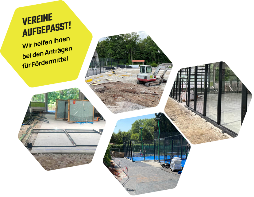 Padel Court bauen - Baustelle Leistungen