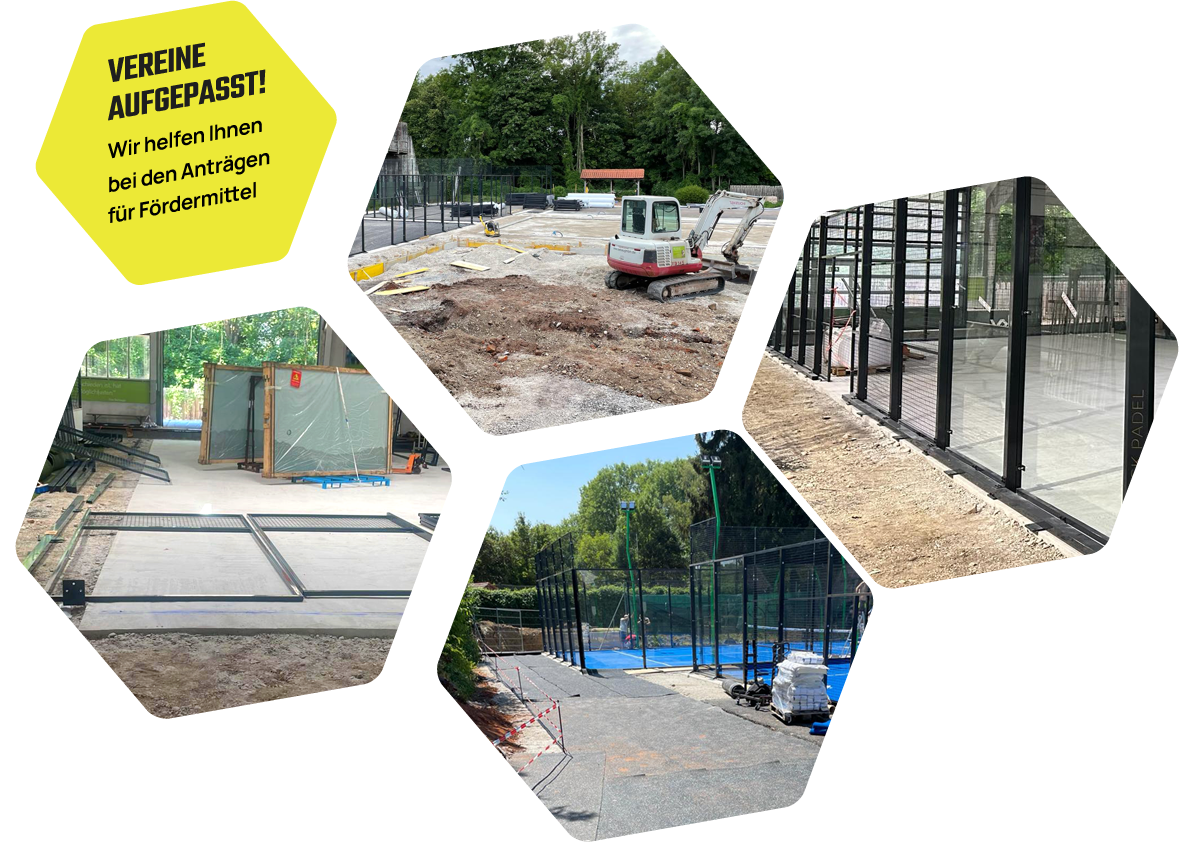 Padel Court bauen - Baustelle Leistungen